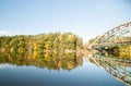Connecticut River, morning calm and fall colors w