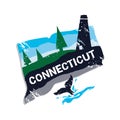 Connecticut state. Vector illustration decorative design