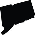 Connecticut USA US State Outline Silhouette Vector Shape