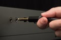 Connecting audio headphone jack