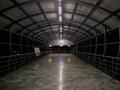 A connecting bridge in a metro station in Mumbai, India