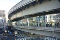 Connecting bridge terminal from a modern station building