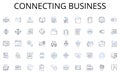 Connecting business line icons collection. Exceptional, Talented, Gifted, Extraordinary, Uncommon, Skilled, Genius