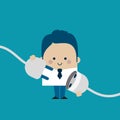 connecting businessman vector