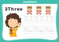 Connecting dot and printable numbers exercise for preschool and kindergarten kids Royalty Free Stock Photo