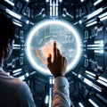 Connecting the Dots of Virtual Data: Enabling Machine Learning with a Touch Interface in the Cloud Computing World Royalty Free Stock Photo