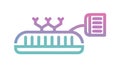 Connecting to a Brain Interface, Neural Link Technology Vector Icon, vector design Generative AI Royalty Free Stock Photo