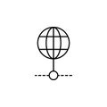 connecting world icon. Element of business icon for mobile concept and web apps. Thin line connecting world icon can be used for