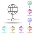 connecting world icon. Elements of business in multi color style icons. Simple icon for websites, web design, mobile app, info