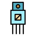 Connection capacitor icon color outline vector Royalty Free Stock Photo