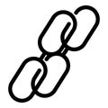 Connection chain icon, outline style