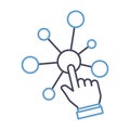 Connection Flat inside vector icon which can easily modify or edit Royalty Free Stock Photo