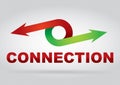 Connection icon template with color