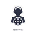 connection icon on white background. Simple element illustration from customer service concept Royalty Free Stock Photo