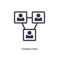 connection icon on white background. Simple element illustration from strategy concept Royalty Free Stock Photo