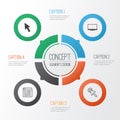Connection Icons Set. Collection Of Website, Display, Cursor And Other Elements. Also Includes Symbols Such As Window Royalty Free Stock Photo