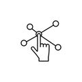 Connection interactive icon. Element of artificial intelligence icon for mobile concept and web apps. Thin line Connection interac