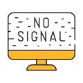 connection lost signal icon color illustration