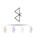 connection mark on phone multi color style icon. Simple thin line, outline vector of web icons for ui and ux, website or mobile Royalty Free Stock Photo