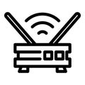 Connection modem icon, outline style