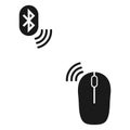 Connection between mouse and bluetooth. fast data Royalty Free Stock Photo