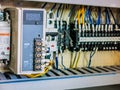 Connection picture from the power distribution control box for each system of electric appliances. and ordering the work of indust