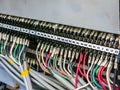 Connection picture from power distribution source for each system of electrical appliances. and ordering the work of industrial au Royalty Free Stock Photo