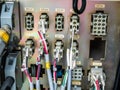 Connection picture from power distribution source for each system of electrical appliances. and ordering the work of industrial au