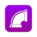 Connection pipes icon digital purple