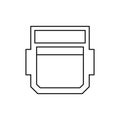 Connection port computer vector icon illustration outline. Jack electronic cable device connector isolated white line thin Royalty Free Stock Photo