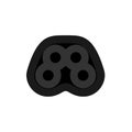 Connection port vector icon data cable computer plug. Symbol network device digital equipment PC socket isolated white