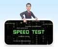 Connection Speed Test Performance Increase 3d Rendering Royalty Free Stock Photo