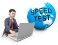 Connection Speed Test Performance Increase 3d Rendering Royalty Free Stock Photo