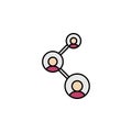 Connection, teamwork colored icon. Can be used for web, logo, mobile app, UI, UX