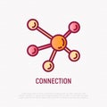 Connection thin line icon. Modern vector illustration Royalty Free Stock Photo