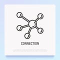 Connection thin line icon. Modern vector illustration Royalty Free Stock Photo