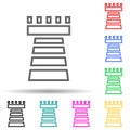 connection verified multi color style icon. Simple thin line, outline vector of web icons for ui and ux, website or mobile Royalty Free Stock Photo