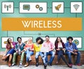 Connection Wireless Online Transmission Transfer Concept Royalty Free Stock Photo