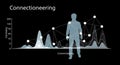 Connectioneering: Human Data Network and Graph Visualization Royalty Free Stock Photo