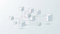 Connections possibly representing a data network or blockchain Royalty Free Stock Photo