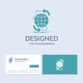 Connectivity, global, internet, network, web Business Logo Glyph Icon Symbol for your business. Turquoise Business Cards with Royalty Free Stock Photo