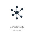 Connectivity icon vector. Trendy flat connectivity icon from user interface collection isolated on white background. Vector Royalty Free Stock Photo
