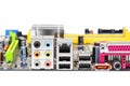 Connector of computer motherboard Royalty Free Stock Photo