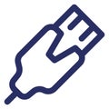 Connector Isolated Vector with Outline icon which can easily modify or edit Royalty Free Stock Photo