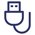 Connector Isolated Vector with Outline icon which can easily modify or edit Royalty Free Stock Photo