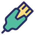 Connector Isolated Vector with Outline icon which can easily modify or edit Connector Isolated Vector with Outline icon which can Royalty Free Stock Photo