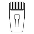Connector RJ-45 connecter ethernet rj45 internet contour outline line icon black color vector illustration image thin flat style