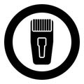 Connector RJ-45 connecter ethernet rj45 internet icon in circle round black color vector illustration image solid outline style