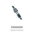 Connector vector icon on white background. Flat vector connector icon symbol sign from modern electronic devices collection for Royalty Free Stock Photo