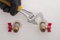 Connects plumbing fittings Royalty Free Stock Photo